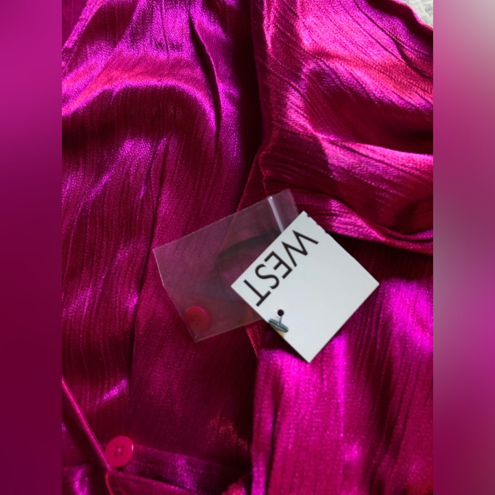 Elegant Pink Satin  NINE WEST NWT! Wrap Dress